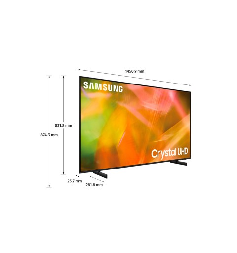 Samsung Series 8 TV Crystal UHD 4K 65” UE65AU8070 Smart TV Wi-Fi Black 2021