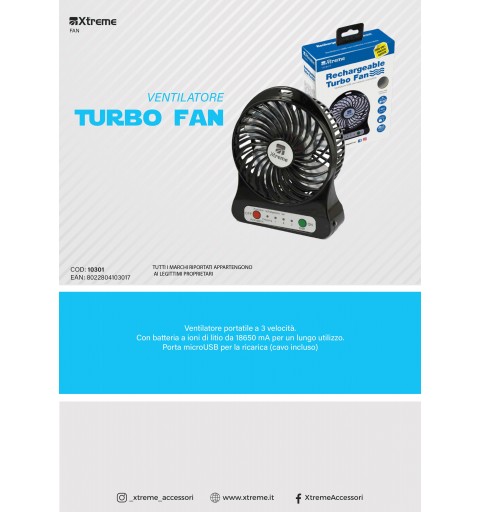 Xtreme 10301 ventilateur Noir