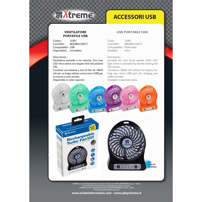 Xtreme 10301 ventilateur Noir