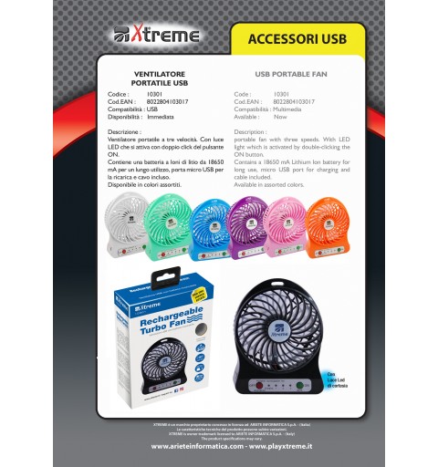 Xtreme 10301 ventilateur Noir