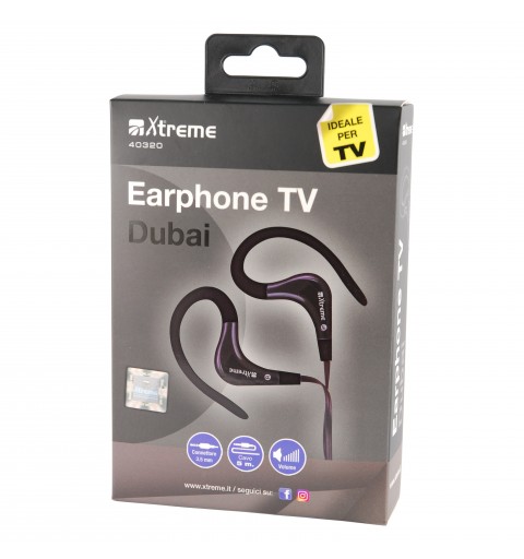 Xtreme 40320 cuffia e auricolare Cuffie Cablato A clip Musica e Chiamate Nero