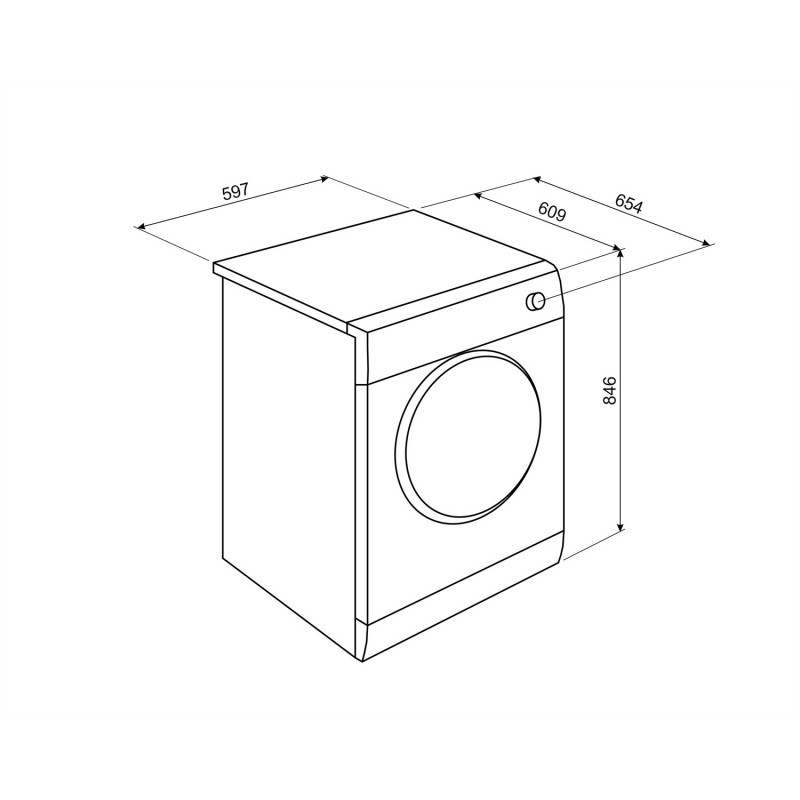 Smeg DHT93LIT tumble dryer Freestanding Front-load 9 kg A+++ White