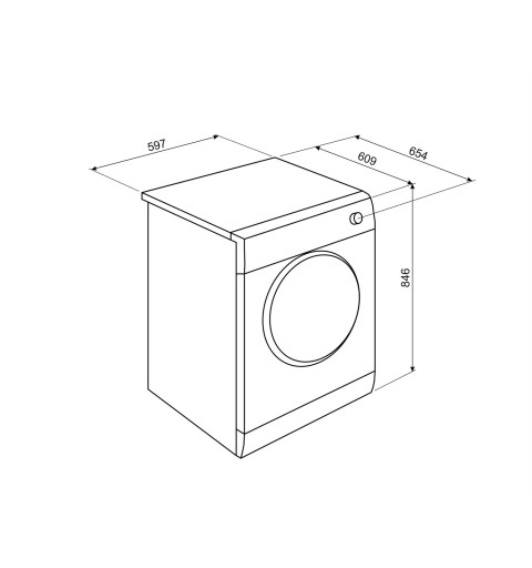 Smeg DHT93LIT tumble dryer Freestanding Front-load 9 kg A+++ White