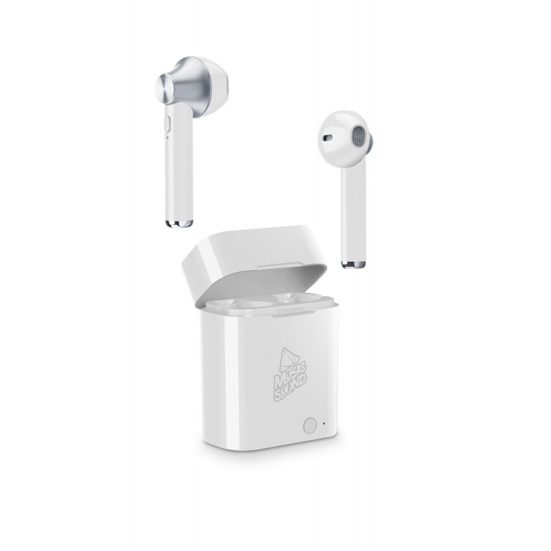 Music Sound BTMSTWS Casque True Wireless Stereo (TWS) Ecouteurs Appels Musique Bluetooth Blanc