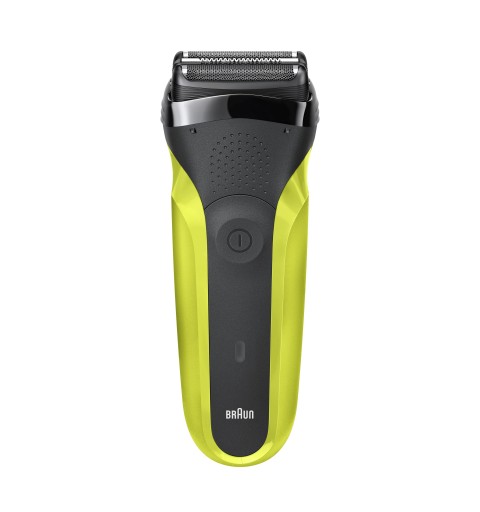 Braun Series 3 300 Rasoio Elettrico Barba, Nero Verde Elettrico