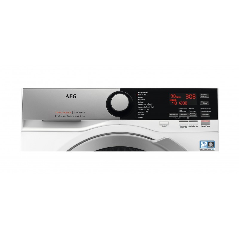 AEG L7FEE94SX washing machine Front-load 9 kg 1400 RPM A Silver