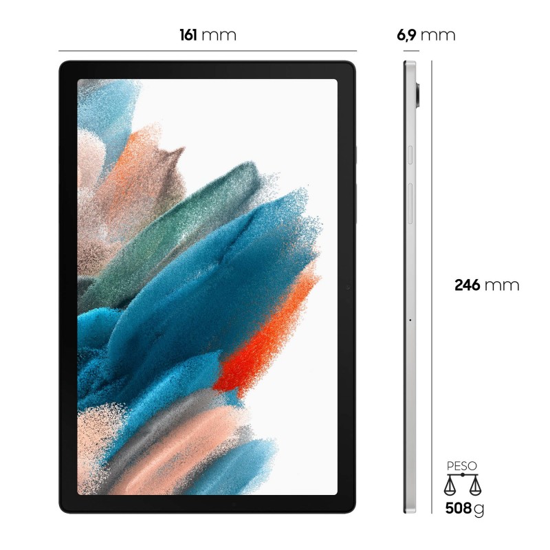 Samsung Galaxy Tab A8 SM-X200 64 GB 26.7 cm (10.5") Tiger 4 GB Wi-Fi 5 (802.11ac) Android 11 Silver