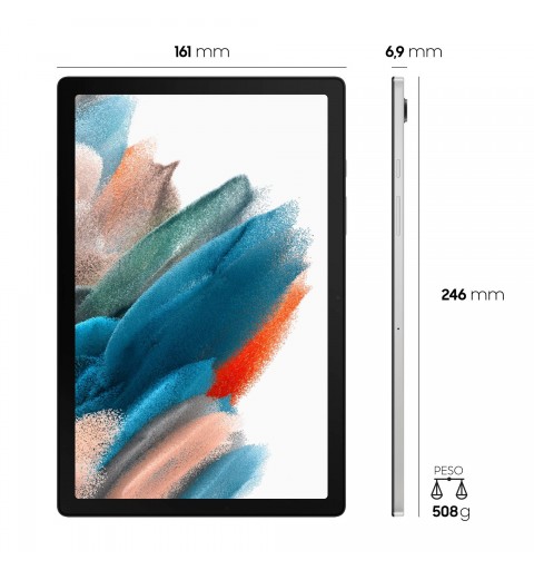 Samsung Galaxy Tab A8 SM-X200 64 GB 26.7 cm (10.5") Tiger 4 GB Wi-Fi 5 (802.11ac) Android 11 Silver