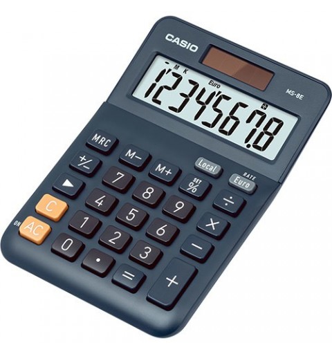 Casio MS-8E calculadora Escritorio Pantalla de calculadora Negro, Gris, Naranja