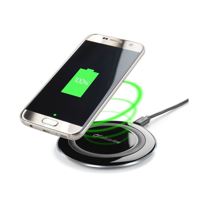 Cellularline Wireless Charger Caricabatterie senza fili pratico e funzionale Nero