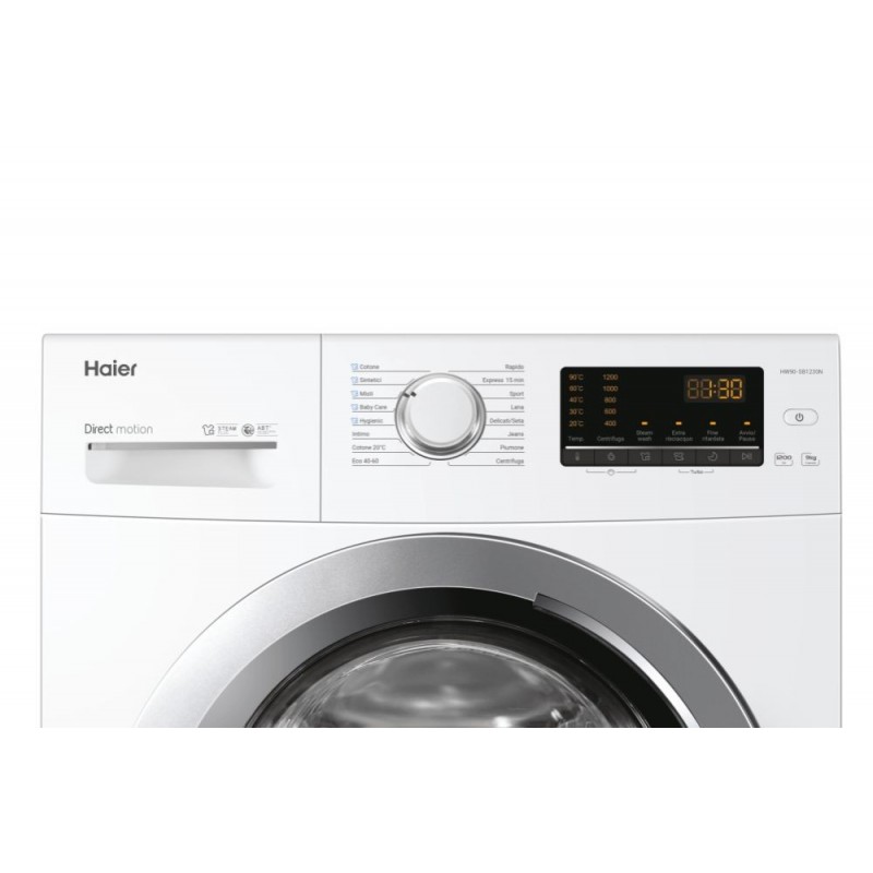 Haier Series 30 HW90-SB1230N lavatrice Caricamento frontale 9 kg 1200 Giri min A Bianco