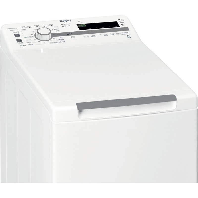 Whirlpool TDLR 6230S IT N machine à laver Charge par dessus 6 kg 1200 tr min D Blanc