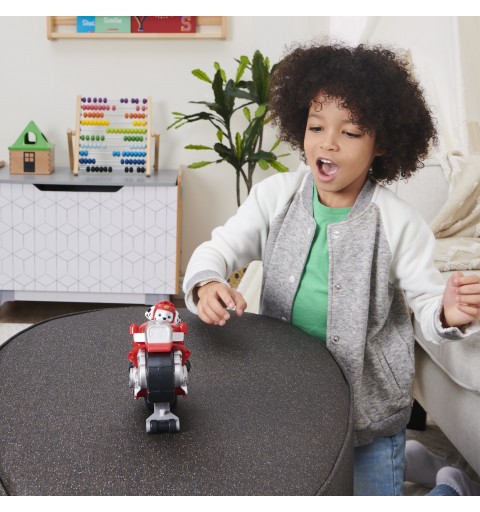 PAW Patrol , Moto Pups Marshall’s Deluxe Pull Back Motorcycle Vehicle with Wheelie Feature and Figure