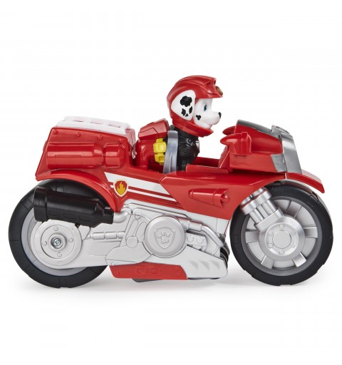 PAW Patrol , veicolo Moto Pups di Marshall, motocicletta con motore a retrocarica e personaggio, per bambini dai 3 anni in su