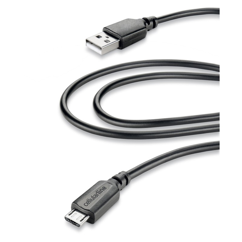 Cellularline 35665 câble USB 2 m USB 2.0 USB A Micro-USB B Noir