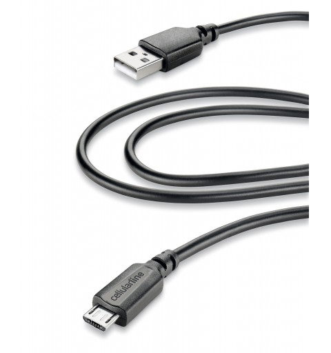 Cellularline 35665 câble USB 2 m USB 2.0 USB A Micro-USB B Noir