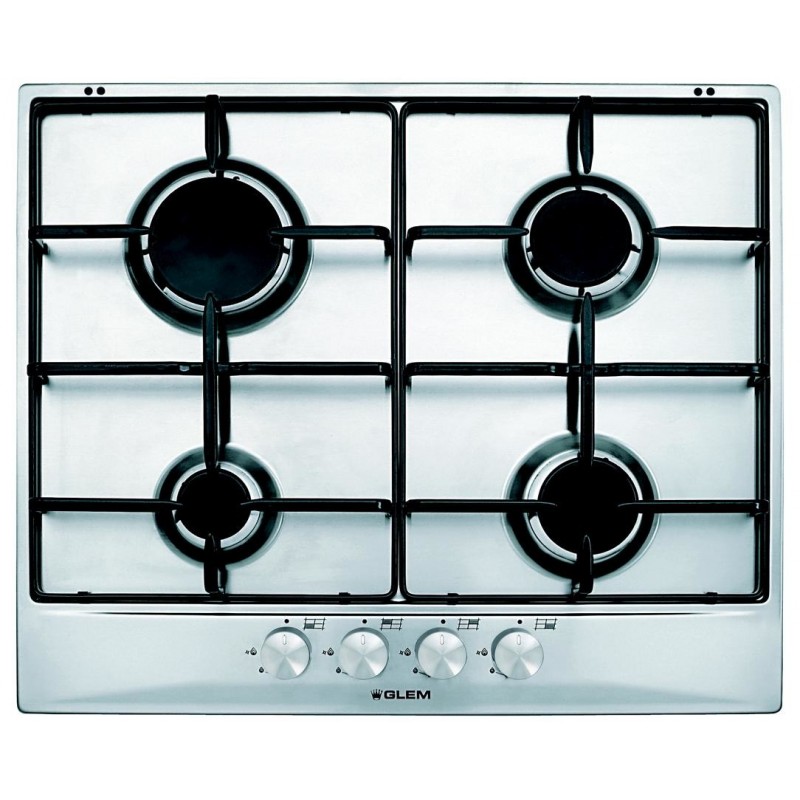 Glem Gas GT64IX hob Stainless steel Built-in 4 zone(s)