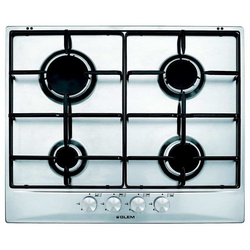 Glem Gas GT64IX hobs Acero inoxidable Integrado Encimera de gas 4 zona(s)