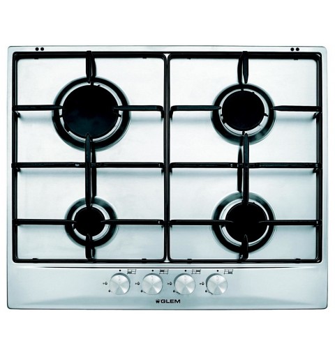 Glem Gas GT64IX hob Stainless steel Built-in 4 zone(s)