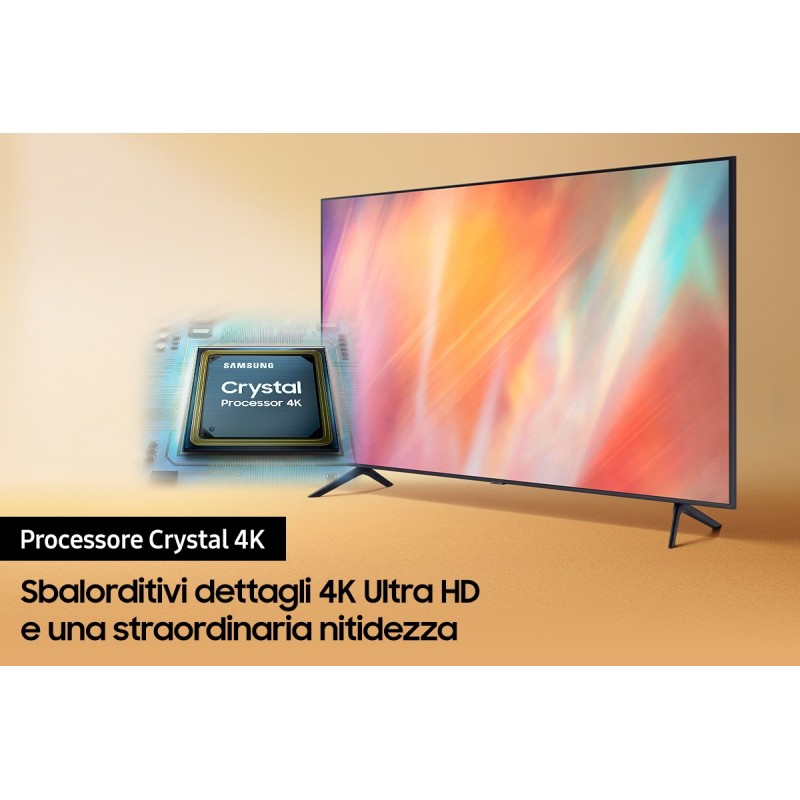 Samsung TV Crystal UHD 4K 43” UE43AU7170 Smart TV Wi-Fi Titan Gray 2021