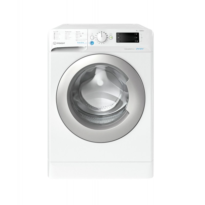 Indesit BWE 81285X WS IT machine à laver Charge avant 8 kg 1200 tr min B Blanc