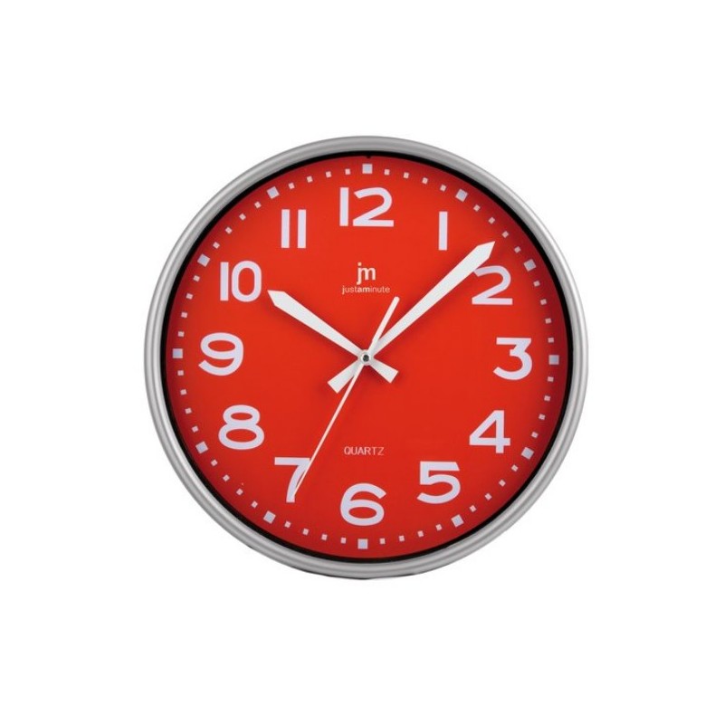 Lowell Justaminute 00940R reloj de pared Reloj de pared de cuarzo Círculo Rojo