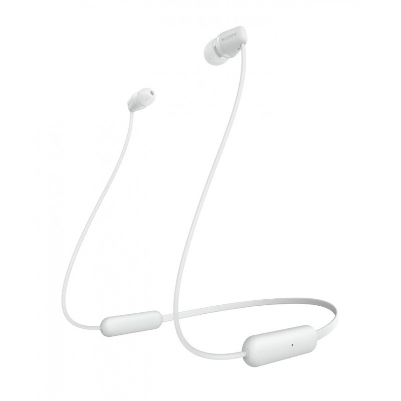 Sony WI-C200 Auricolare Wireless In-ear, Passanuca Musica e Chiamate Bluetooth Bianco