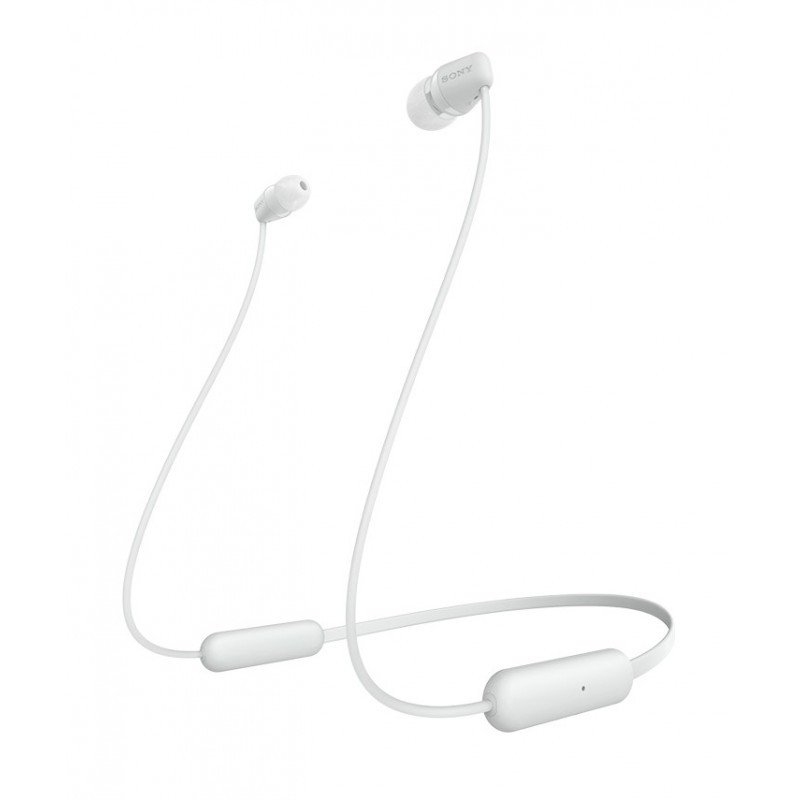 Sony WI-C200 Kopfhörer Kabellos im Ohr, Nackenband Anrufe Musik Bluetooth Weiß