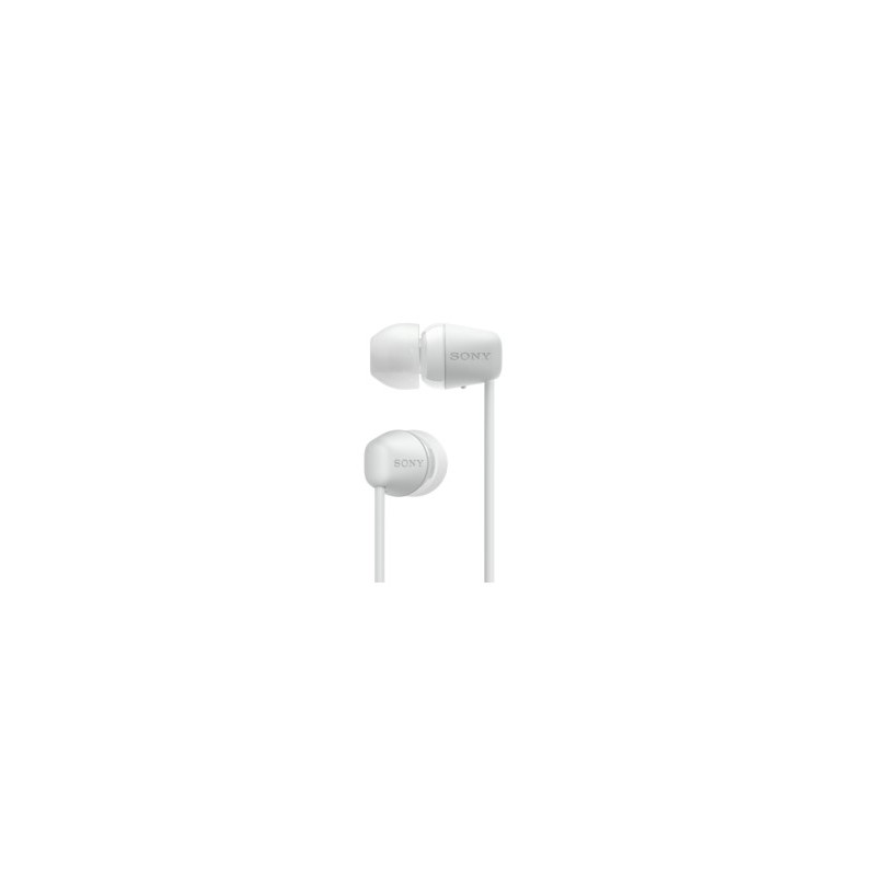 Sony WI-C200 Auricolare Wireless In-ear, Passanuca Musica e Chiamate Bluetooth Bianco