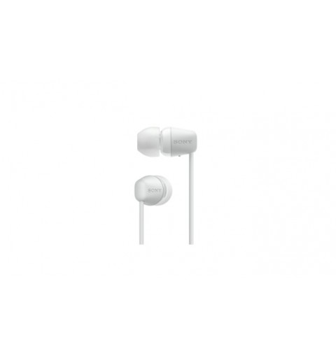 Sony WI-C200 Auricolare Wireless In-ear, Passanuca Musica e Chiamate Bluetooth Bianco