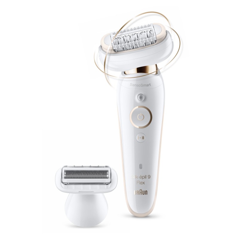 Braun Silk-épil 9 81688635 epilator 40 tweezers White, Gold