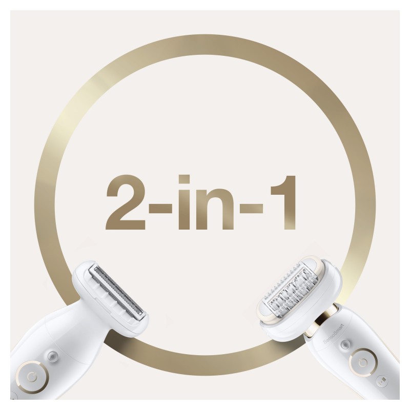 Braun Silk-épil 9 81688635 depiladora 40 pinzas Blanco, Oro