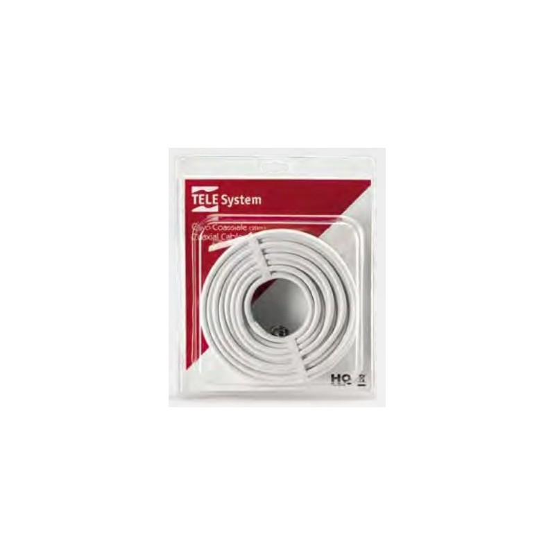TELE System 58040006 cable coaxial 20 m F Blanco