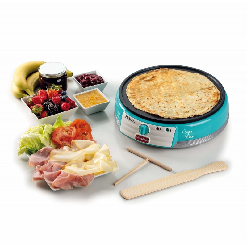 Ariete 0202 crepe maker 1 crepe(s) 1000 W Blue, Silver, White