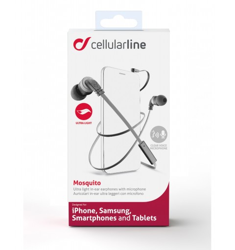 Cellularline MOSQUITO Headset Wired In-ear Calls Music Black