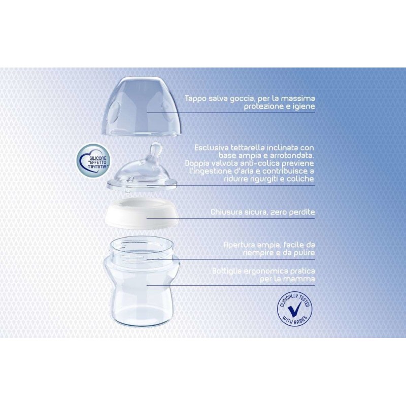 Chicco NaturalFeeling Babyflasche 150 ml Kunststoff Blau