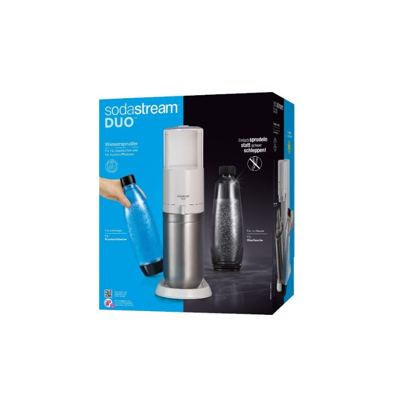 SodaStream DUO Acero inoxidable, Blanco