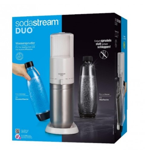 SodaStream DUO Acero inoxidable, Blanco