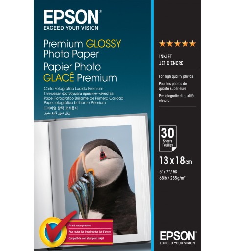 Epson Premium Glossy Photo Paper - 13x18cm - 30 Hojas