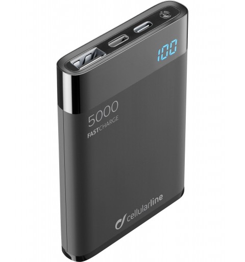 Cellularline FREEPMANTA5HDMFI batería externa Polímero de litio 5000 mAh Negro, Gris