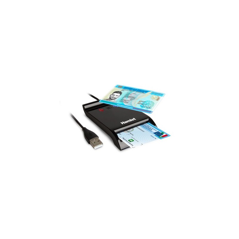 Hamlet HUSCR-NFC lector de tarjeta inteligente Interior Negro
