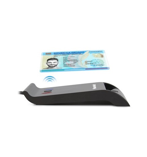 Hamlet HUSCR-NFC lector de tarjeta inteligente Interior Negro