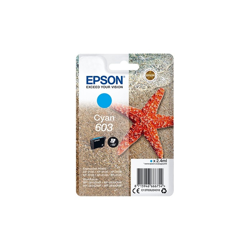 Epson Singlepack Cyan 603 Ink