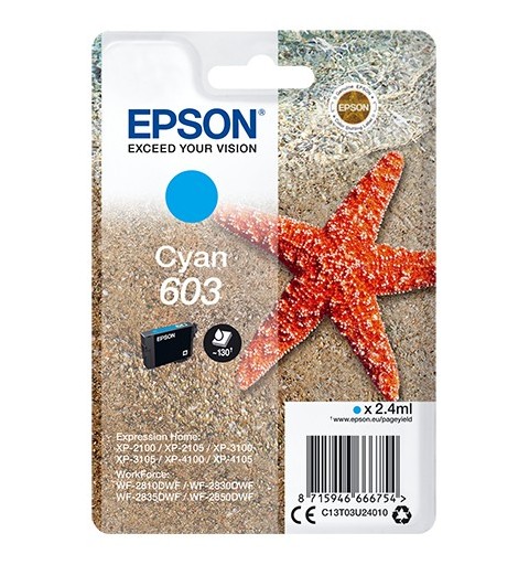 Epson Singlepack Cyan 603 Ink