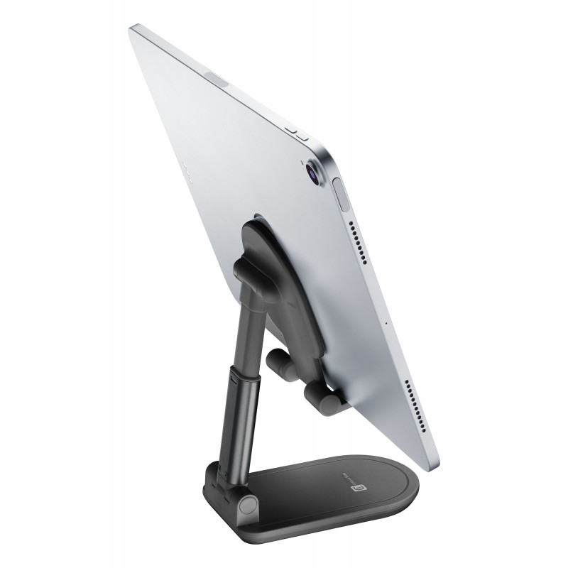 Cellularline Desk Holder - Universale per Smartphones e Tablets Supporto da tavolo pieghevole per smartphones e tablets Nero