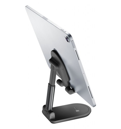 Cellularline Desk Holder - Universale per Smartphones e Tablets Supporto da tavolo pieghevole per smartphones e tablets Nero