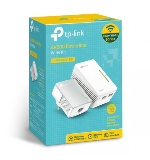 TP-LINK AV600 600 Mbit s Collegamento ethernet LAN Wi-Fi Bianco 1 pz