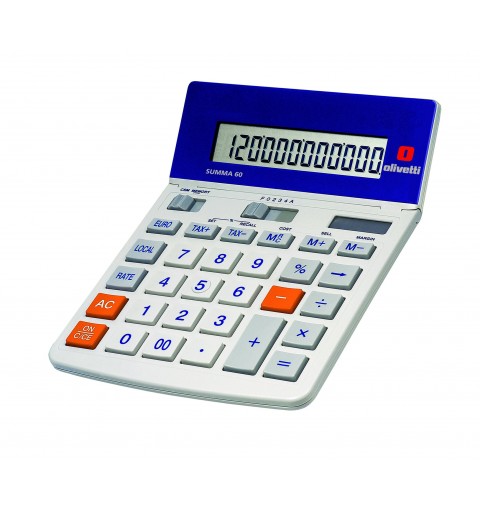 Olivetti Summa 60 calculatrice Bureau Calculatrice financière Bleu, Rouge, Blanc