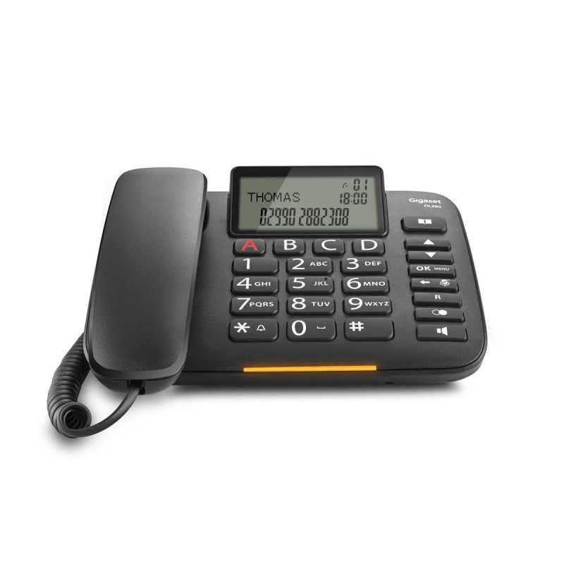 TIM Sirio Analog telephone Caller ID Black