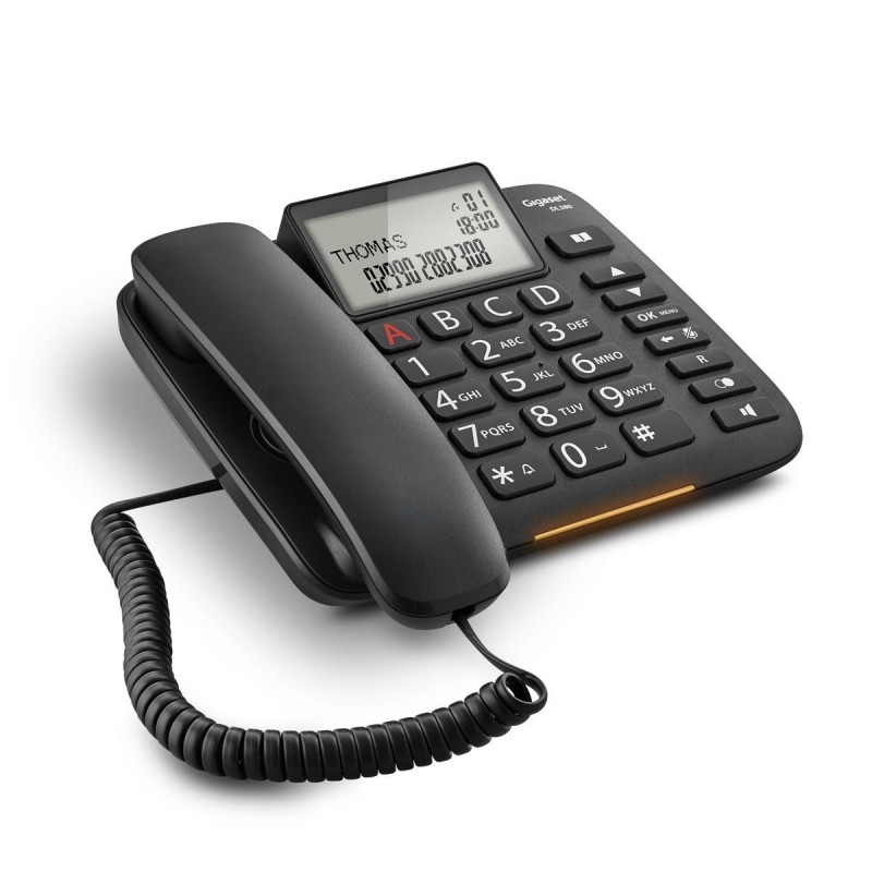 TIM Sirio Analog telephone Caller ID Black